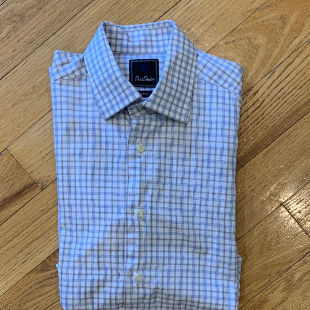 David Donahue Dobby trim fit Dress Shirt